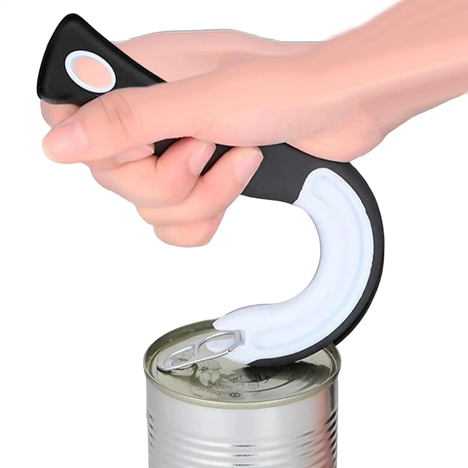 Apriscatole Multifunzione a Forma di J, Apribottiglie Portatile per Cucina e Ristorante, Ideale per Mani Deboli e Anziani