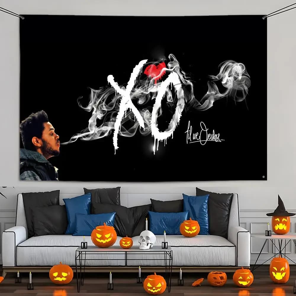 The Weeknd Flags Wall Hanging Tapestry Outdoor Decorative flag Background Blanket
