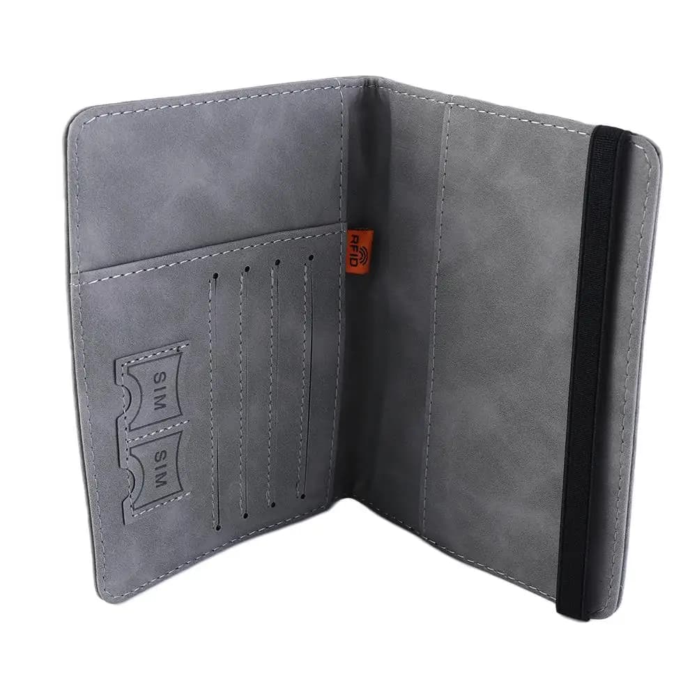 Custodia per organizer Custodia per blocco RFID ID Carta bancaria Portamonete Custodia per passaporto Copertina per passaporto Porta passaporto