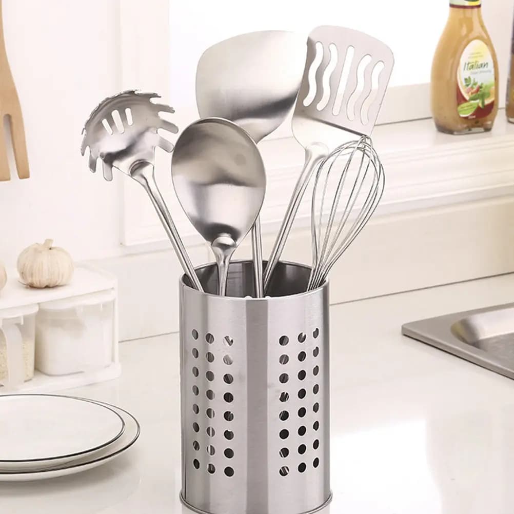 Stainless Steel Bacchette Set, Kitchen Organizer with Fast Drying Base