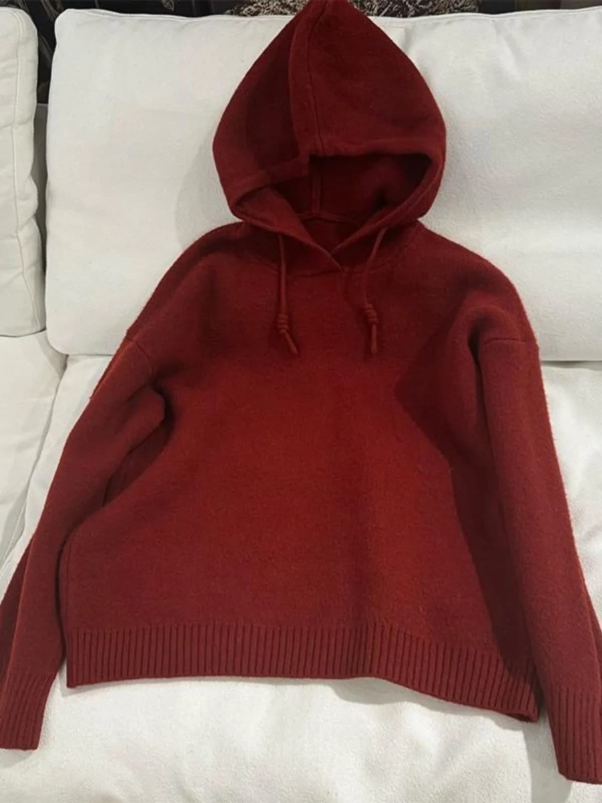 Felpa con Cappuccio da Donna per Natale e Capodanno, Maglione Lavorato a Maglia, Strato Base per Autunno e Inverno 2025, Nuovo Abbigliamento Esterno Comodo in Misto Cotone