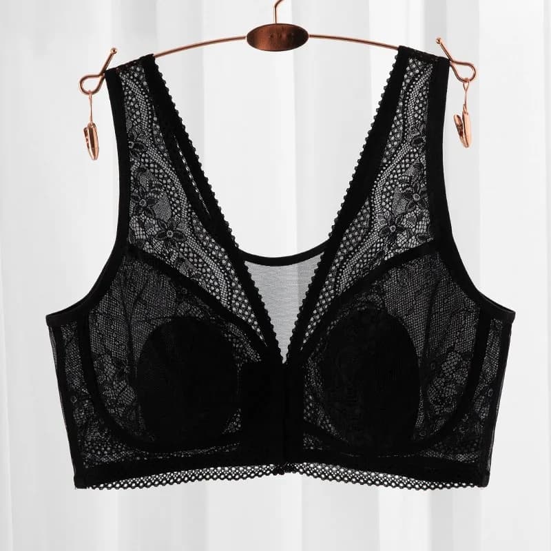 Bra Without Ferretto with Front Opening, Rabbit Earrings, Strapless, Convenient, Wrapy, Soft, Plus Sizes M-5XL, Female Casual Underwear