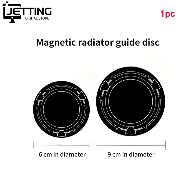 1 pz Piastra Metallica per Radiatore Cellulare, Adesivo Raffreddante per Ventole di Raffreddamento Gaming, Piastra Magnetica per Supporto Telefono 6cm/9cm