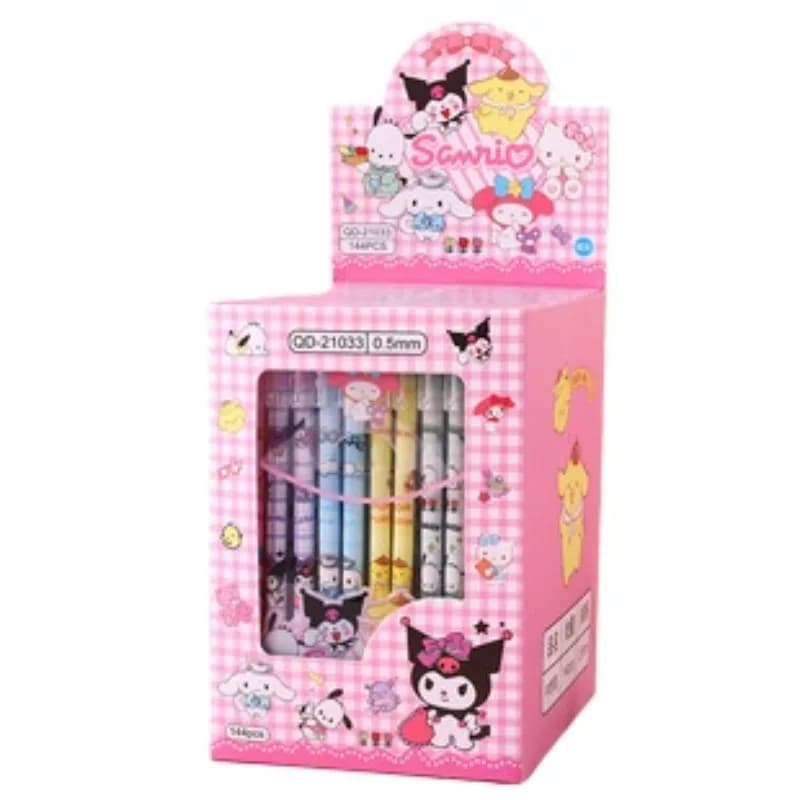 6-12pcs Sanrio Erasable Gel Pen Kuromi My Melody 0.5mm Blue/Black Ink Neutral Pen Kawaii Student School Office Stationery Gift