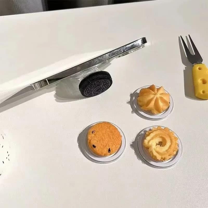 Supporto Magnetico per Telefono a Forma di Biscotto per MagSafe, Griptok Divertente Pieghevole per iPhone, Supporto per Ricarica Wireless