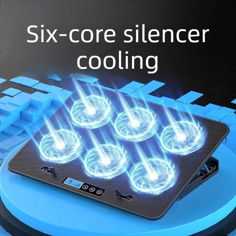 A9 Laptop Cooler Notebook Dissipatore di calore Laptop Base di raffreddamento da 15,6 pollici Staffa di raffreddamento di scarico 6 ventole