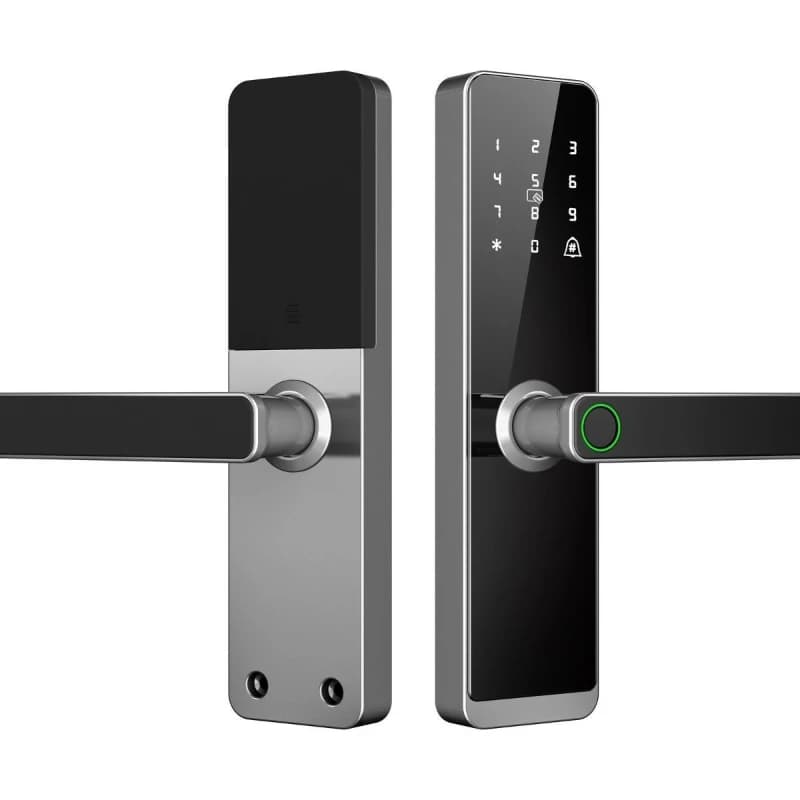 Serratura intelligente per porta in legno Serratura per impronte digitali Mingsu per camera da letto interna per la casa