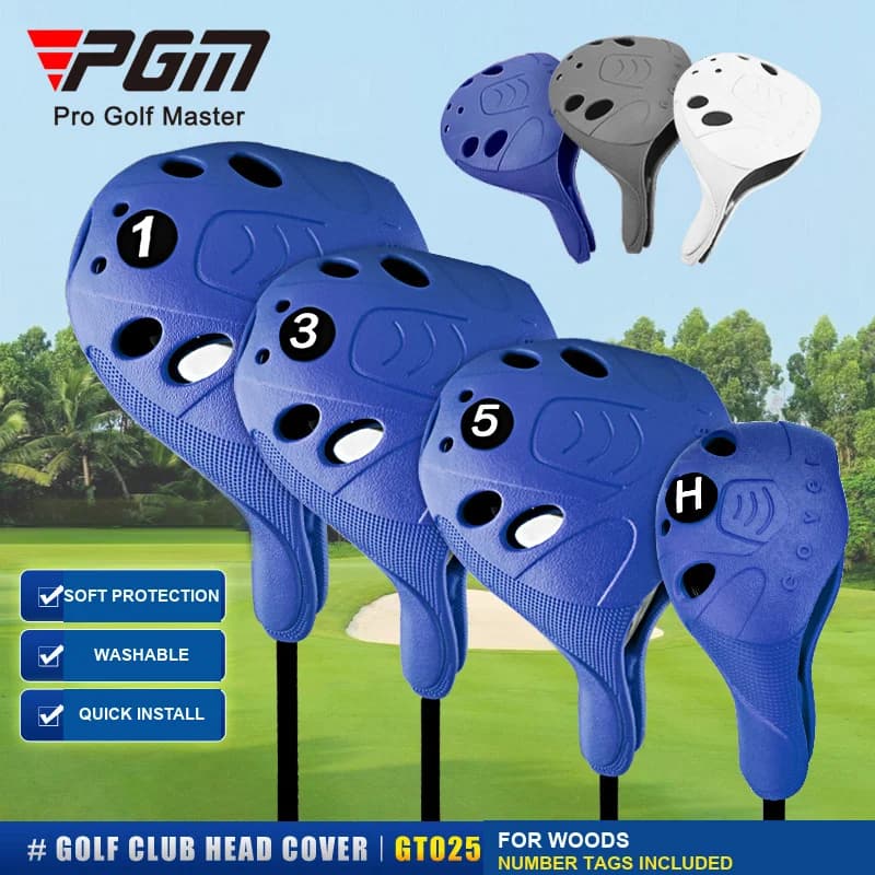 PGM Golf Club Head Cover 1/3/5/UT Full Set of Wood Poles Waterproof High-elastic Material Easy To Use Save Space GT025