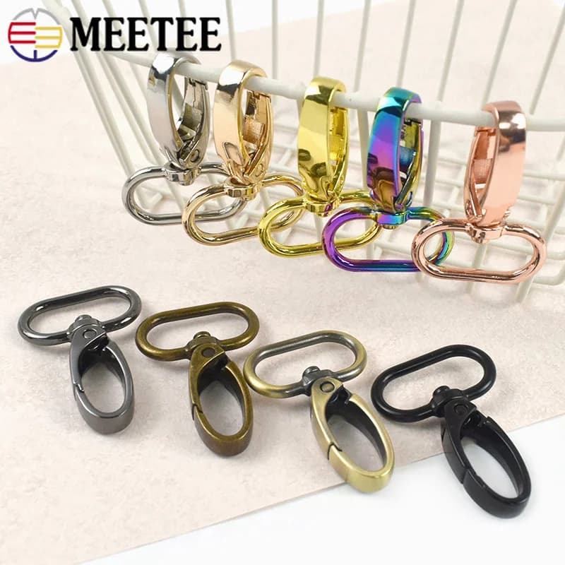 30/50Pcs 13-38mm Metal Lobster Clasp Buckles Spring Snap Hook for Bag Strap Keychain Pet Collar Hooks DIY Hardware Accessories