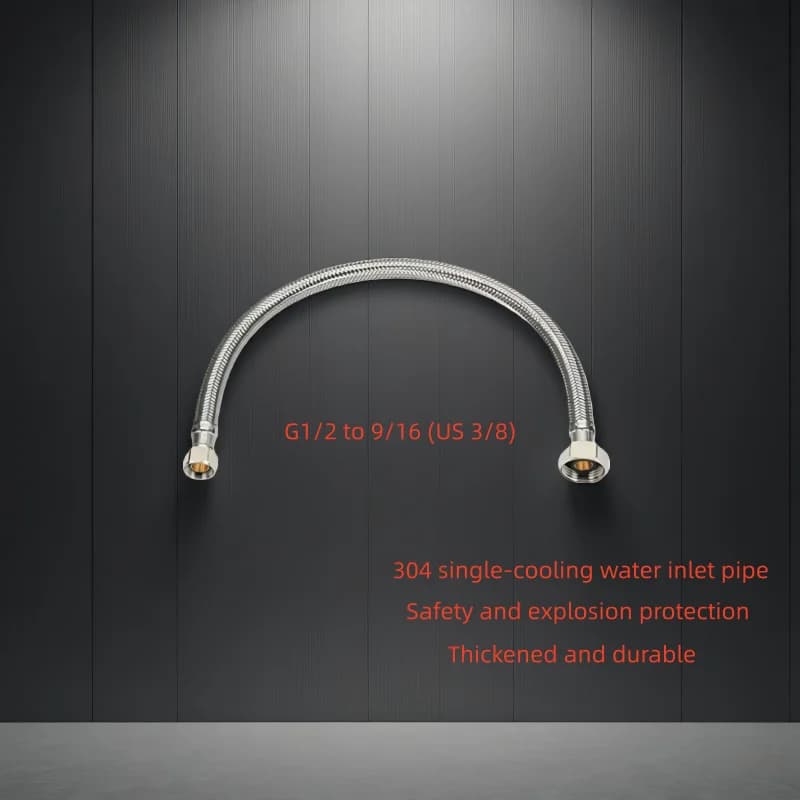 Tubo di prolunga per bidet in acciaio inossidabile 9/16 (US3/8) a G1/2 Accessori per adattatori per WC