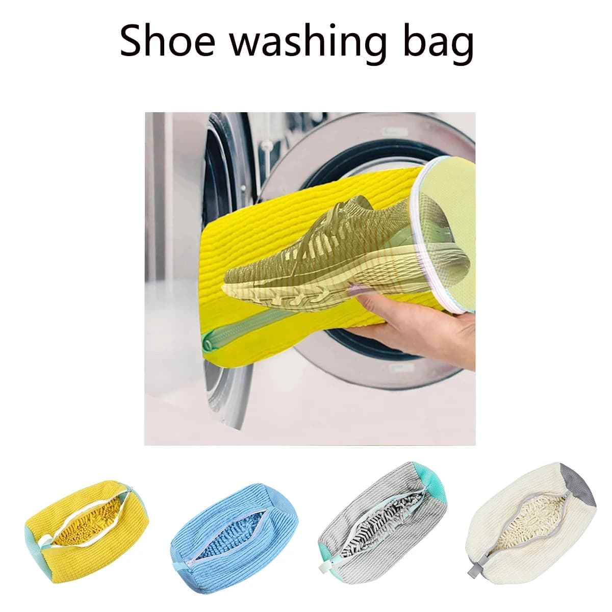 Washer Bags Washing Machine Shoes with Hinge, Bag with Soft Interior, Perfect for sneakers and casual shoes