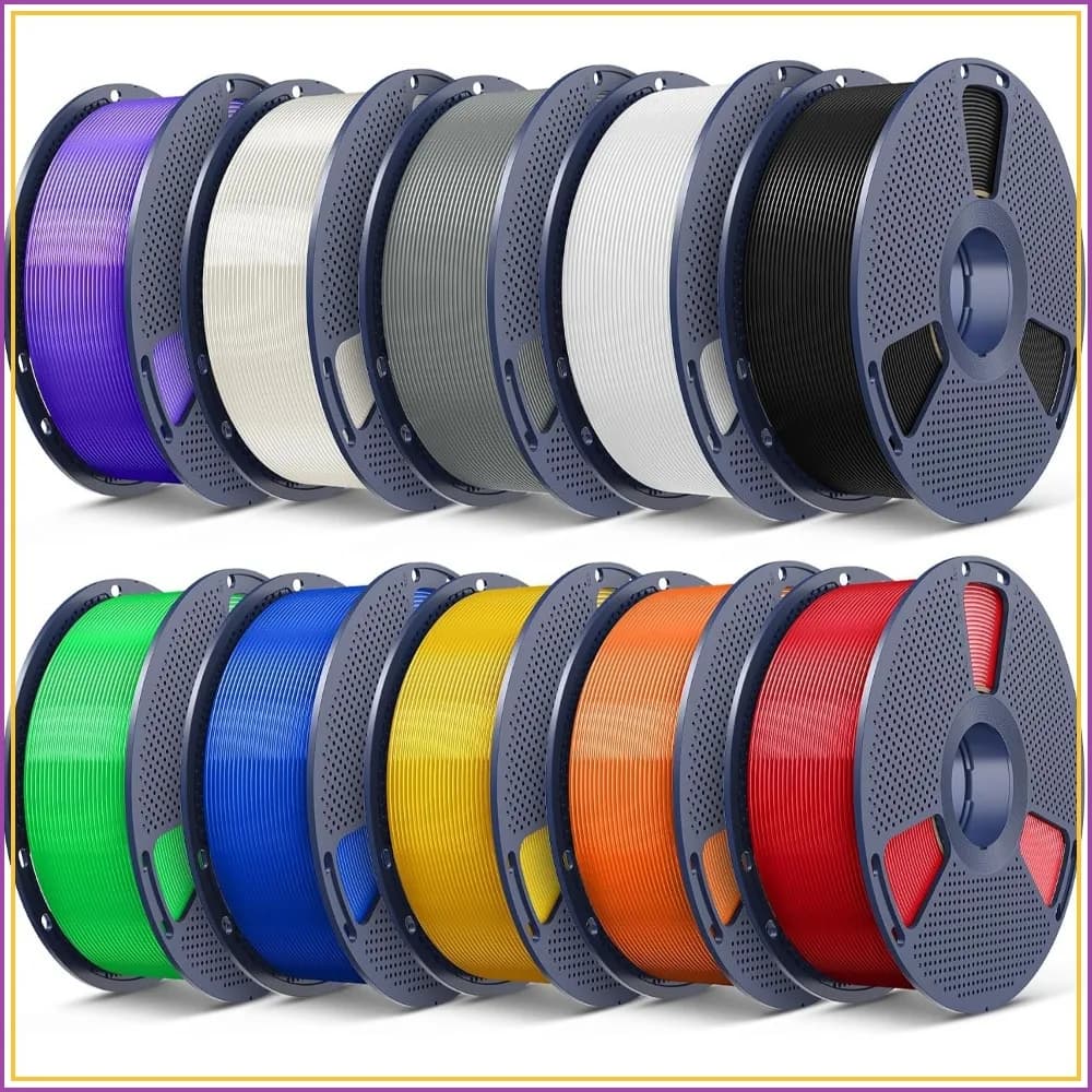 10KG PLA+ Filament Bundle 1.75mm, 10 Colors, Neatly Wound, High Strength, for Most 3D Printers