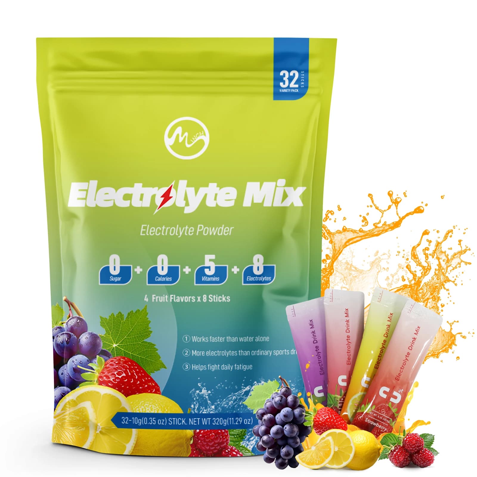 Electrolytes supplements Minch Vitamins and Minerals Quickly restores physical strength Energy support Relieves fatigue