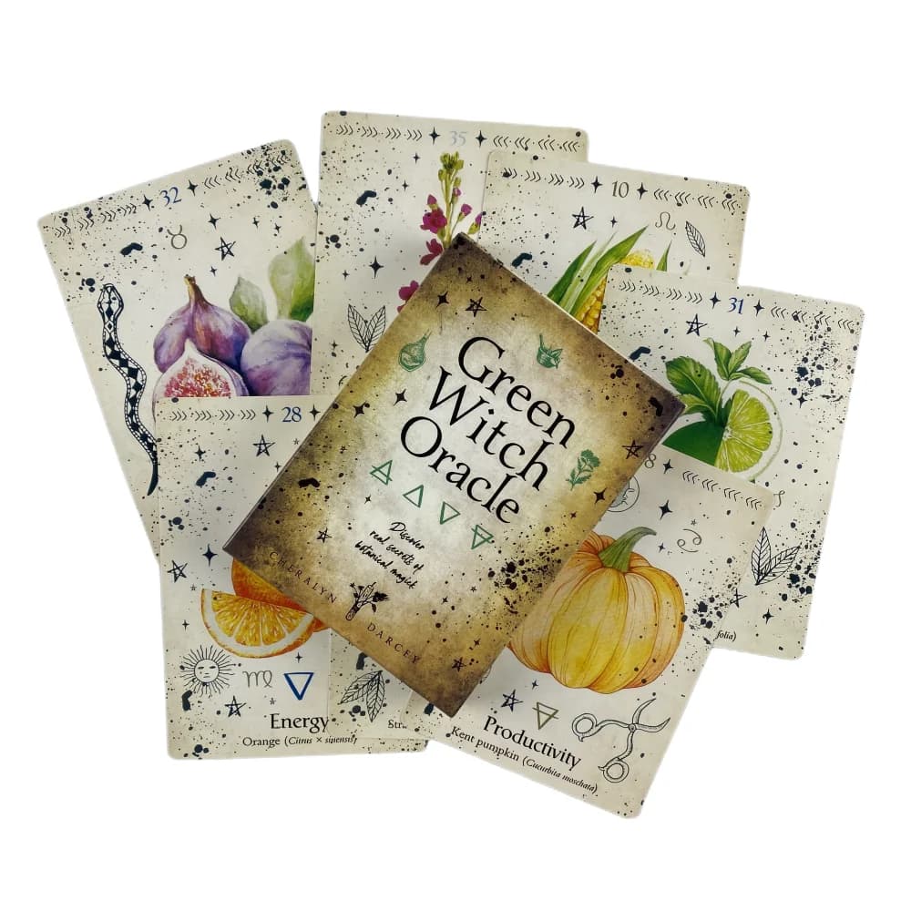 Green Witch Oracle Cards Tarot predispirante Divinazione Edizione Creatività Mazzo da gioco da tavolo