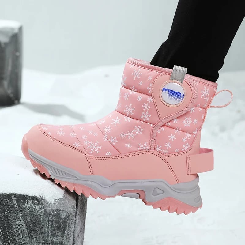 Hot Sale Girl Boots Kids Snow Boots for Kids Sneakers Fashion Winter Kids Hot Snow Boots Fashion Leather Sport Shoes