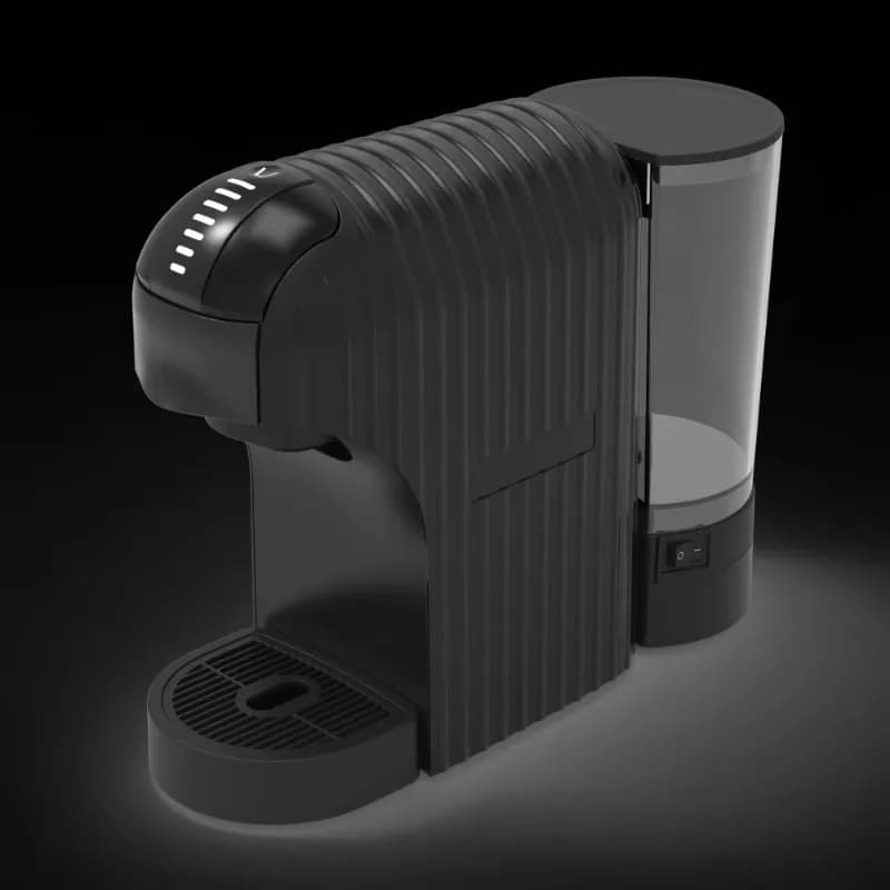 1400W 19Bar Capsule Coffee Machine 3 in 1 Small Large Capsule Ground Coffee Espresso Maker One Touch Automatic Compact for Home