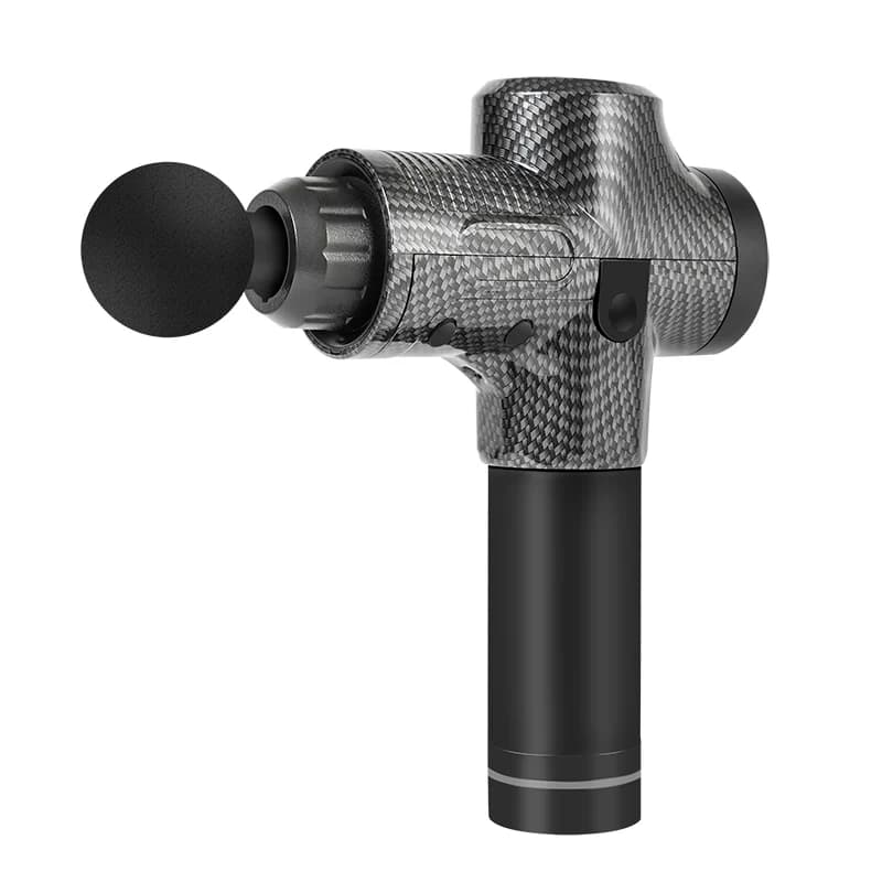 Fascia Gun Carbonio Regolazione multiforza Massaggio impatto Muscoli profondi Collo Schiena Rilassamento muscolare dei tessuti profondi Sollievo dal dolore Fitness