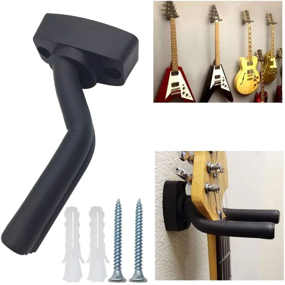 1 Pack Guitar Wall Hanger Stands Ukulele Wall Mount Violin Hook Keep Holder Display Rack Bracket for Most Guitar Bass Accessories