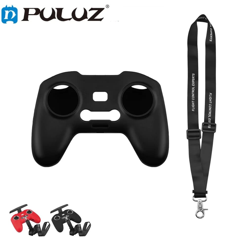 PULUZ Per DJI FPV Combo Custodia protettiva in silicone per telecomando con tracolla Accessori per copertura morbida