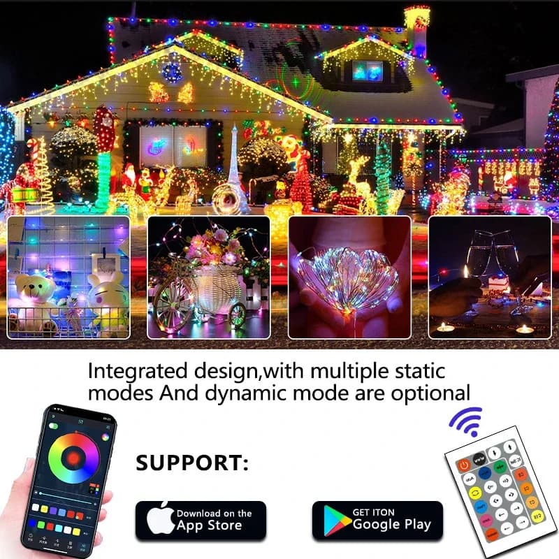 APP Luci colorate intelligenti Fai da te Bluetooth USB Punto di controllo Sinfonia LED RGB Stringa di luci Luci a LED per luce al neon della stanza