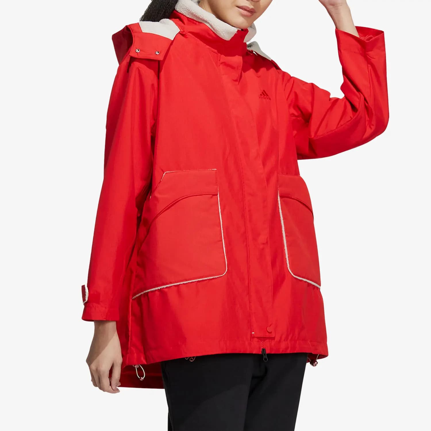 Adidas genuine Spring New Women's Sport Fleece Hooded Jacket HZ2995