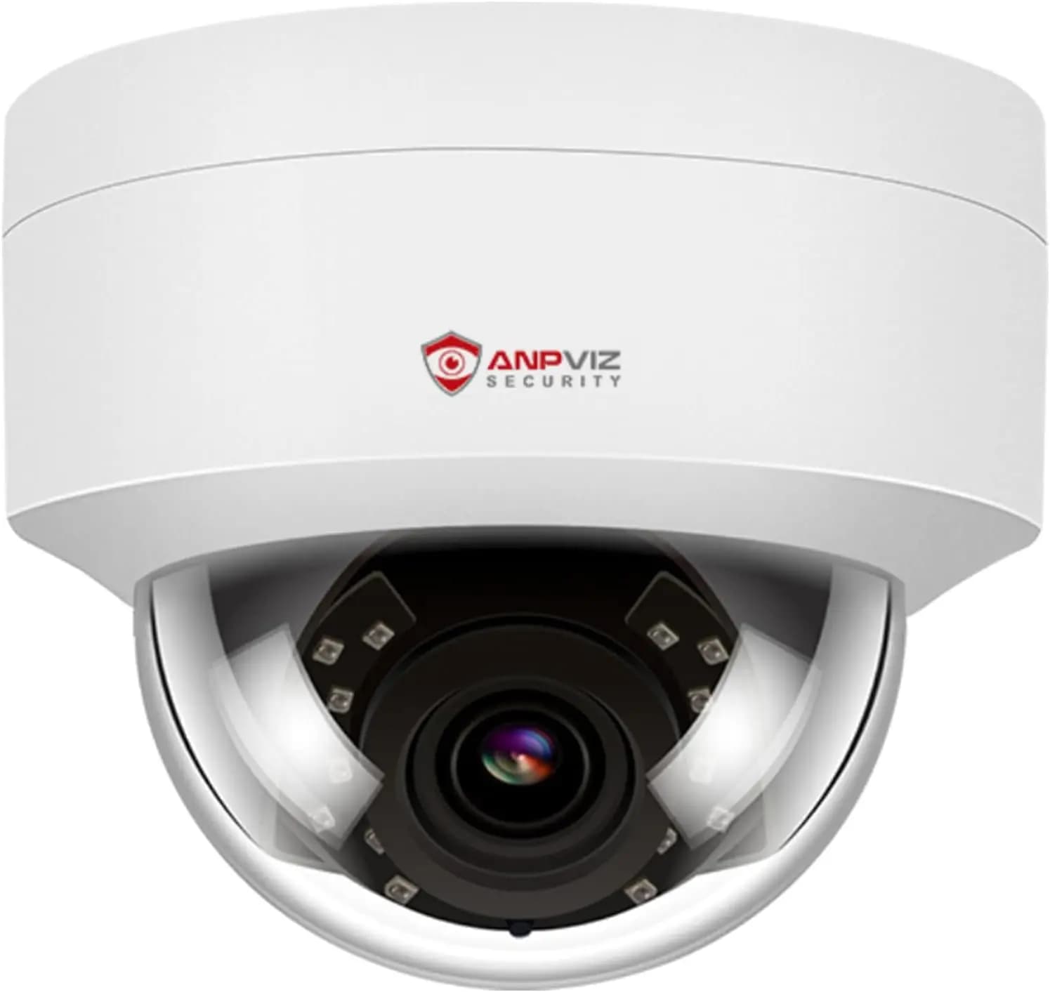 IP Camera Dome PoE 4MP with Audio, Security for Interior and Exterior, Night Vision 30m, Waterproof IP66, Grand-angle lens, Recording 24/7