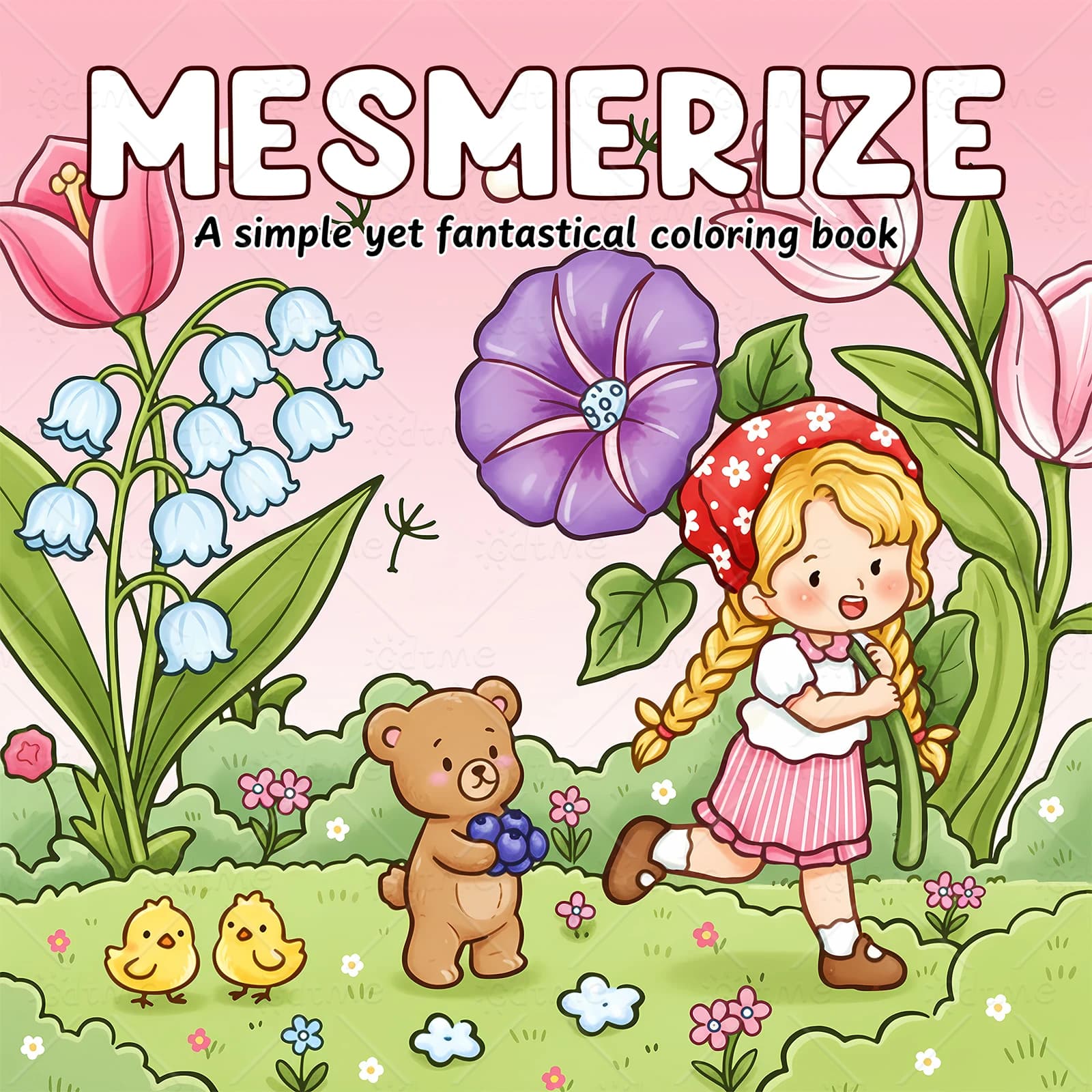 MESMERIZE Bold-easy Patterns Coloring Book for Adults Cute Drawing Book Perfect Gift for Party and Birthday