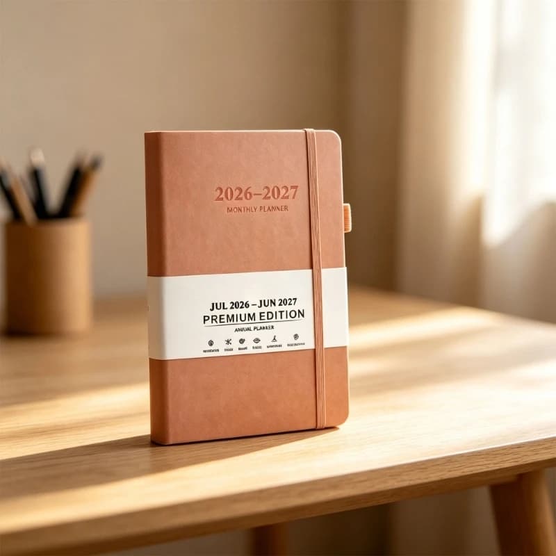 2026 PU Leather Daily Planner Academic Journal Notebook for Daily Scheduling