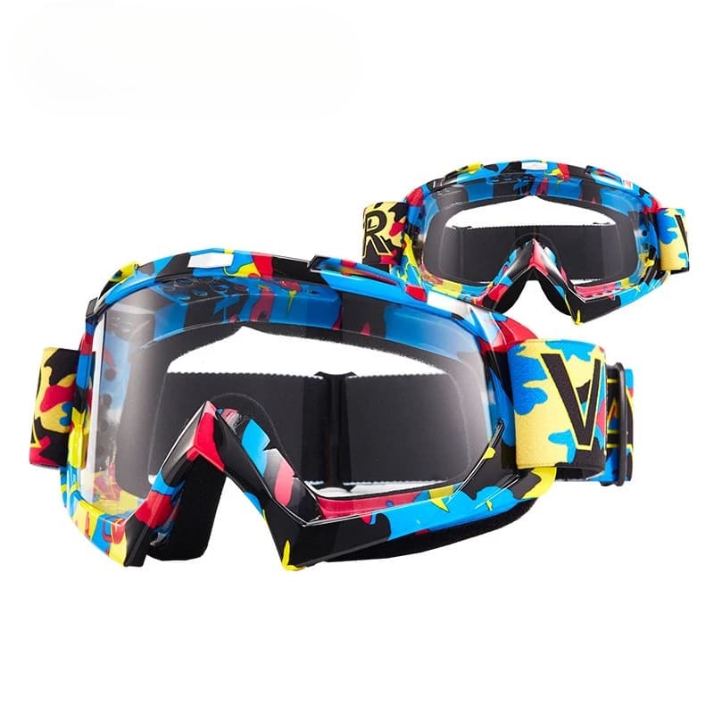 Occhiali da Moto, Occhiali da Sole Off-road, Antiappannamento, Antivento, per Sci, Snowboard, Ciclismo e Sport all'Aperto