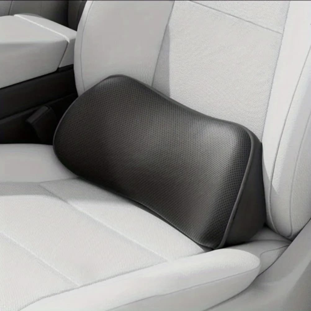 Cuscino Lombare di Lusso per Auto in Memory Foam, Design Perforato e Traspirante, Accessorio per Sedile Auto