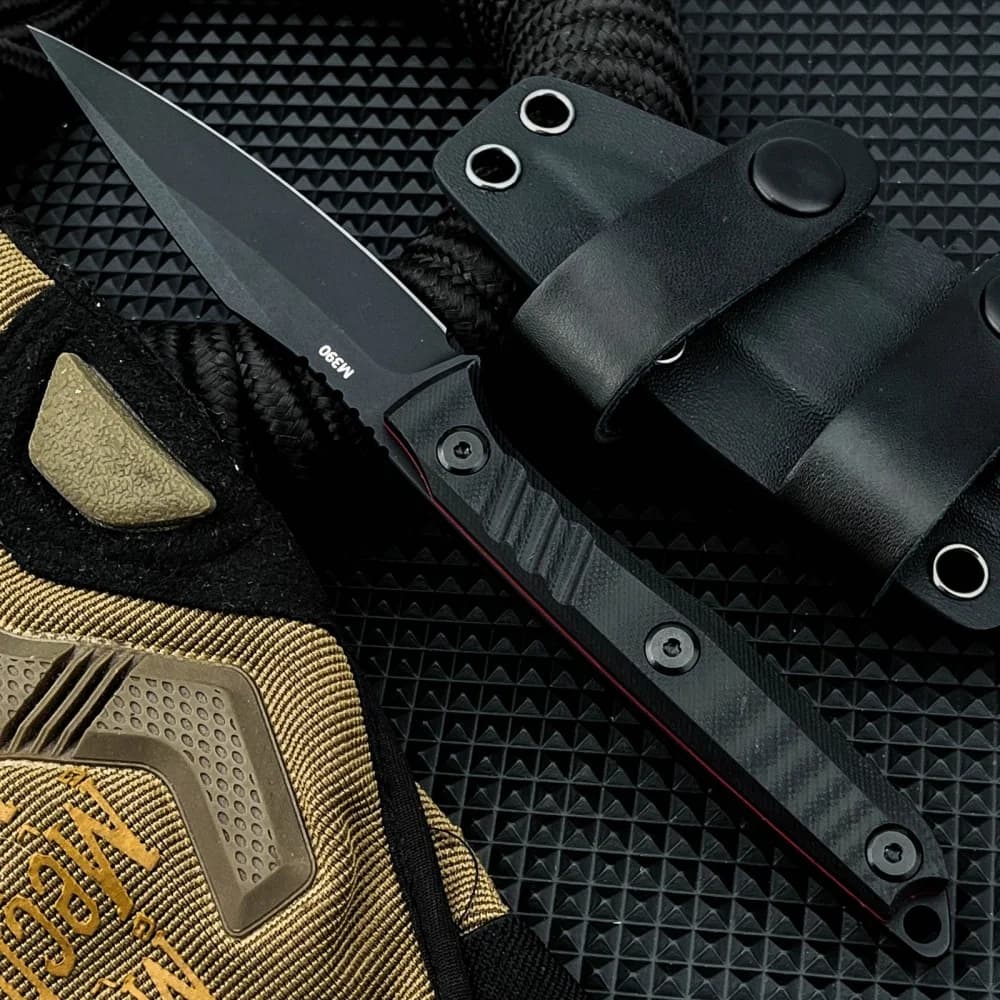 Coltello a lama fissa 8Cr13Mov resistente, coltello multiuso EDC per campeggio, pesca, escursionismo, arrampicata, backpacking, ad alta durezza.