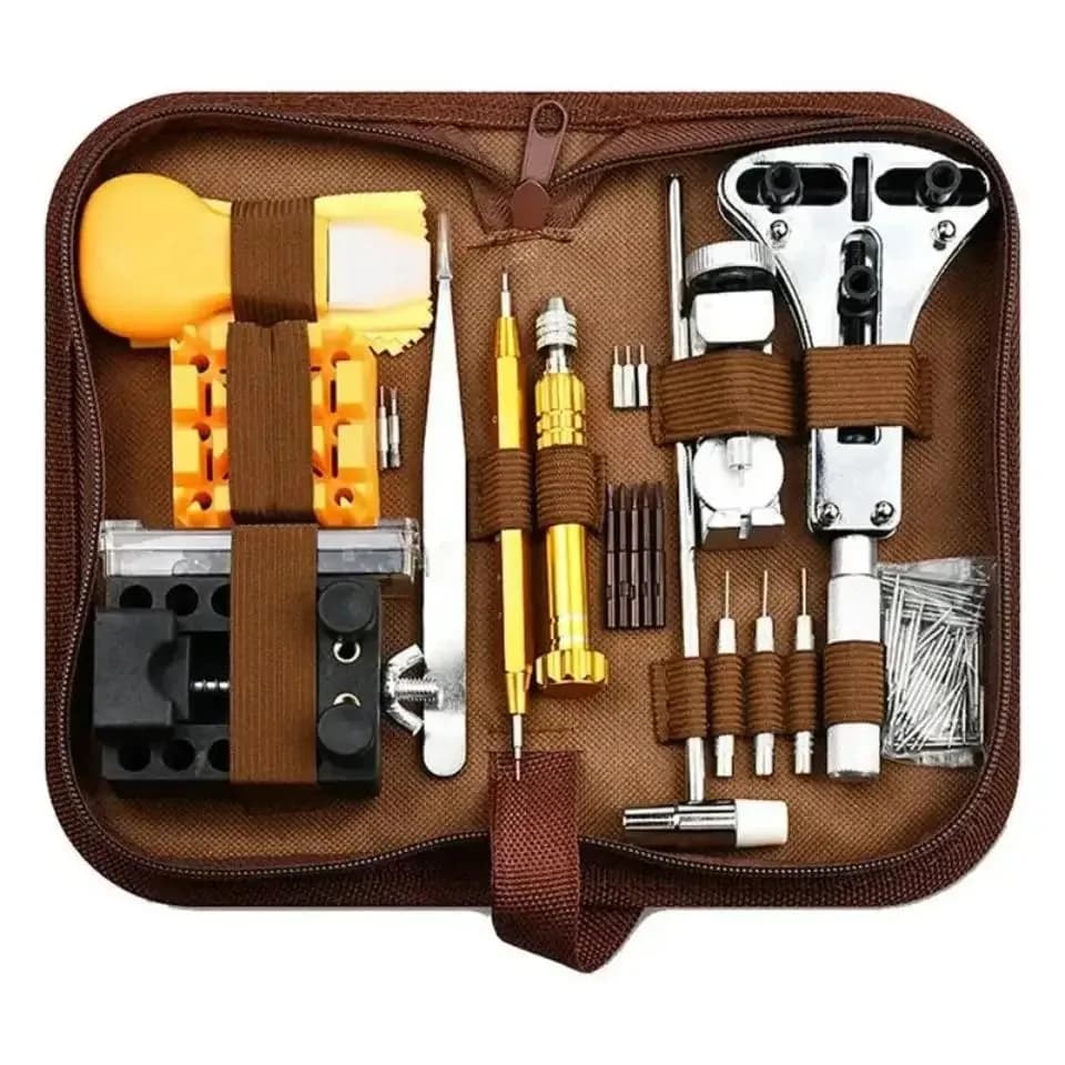 Set di strumenti per la riparazione di orologi da 147/149/151/212 pezzi con apritore, pinzette, supporto, kit di strumenti durevoli per la riparazione di orologi.