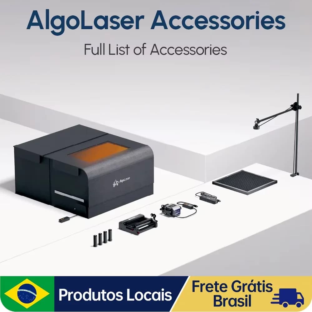 Accessories AlgoLaser Laser Engraver Rotating Roller Air Pump Lifting Feet Camera Protection Cover Lightburn Part of Honeycomb Platform