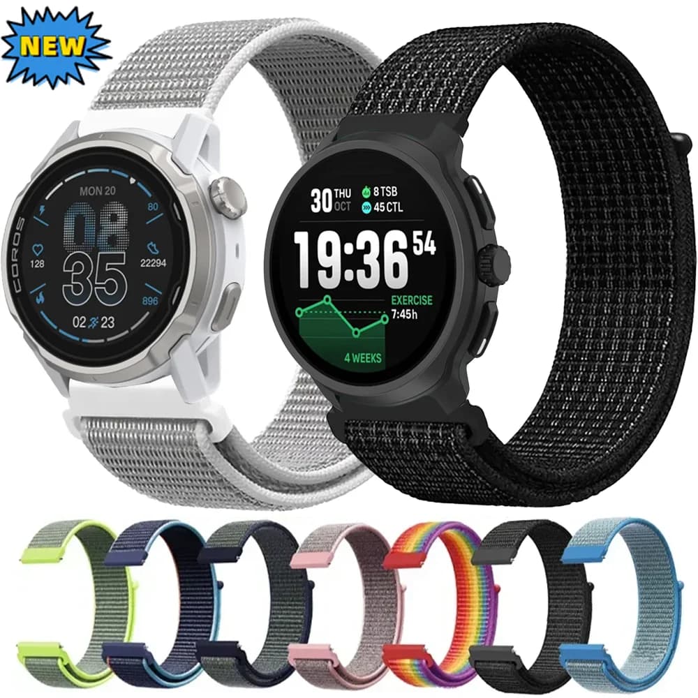 Cinturino Sportivo in Nylon da 20mm 22mm per Suunto Vertical 2 Race 2 S CMF Watch 3 Pro 2, Bracciale COROS APEX 4 42mm PACE 4 Pro 3 Correa