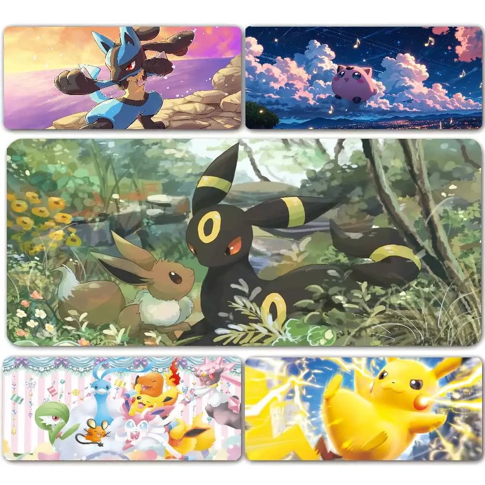 Pokemon Ho Oh Gaming Mouse Pad Large Desk Mat 2MM Stitched Edge Non Slip Rubber Base Keyboard Pad Office Laptop Table Decor