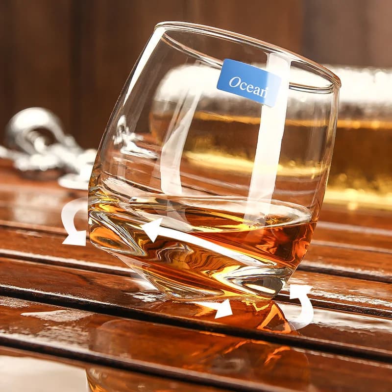Oceano Giroscopio Bicchiere da whisky Tailan Vino Bere Vetreria Tazza da whisky Per uso domestico Conveniente Chivas Regal Brandy Boccale di birra