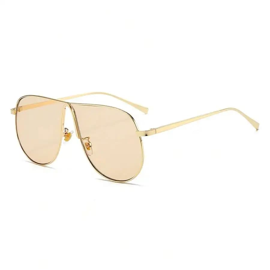 High Quality Metal Aviator Sunglasses For Women Large Frame Fashion Polarized UV400 Protection
