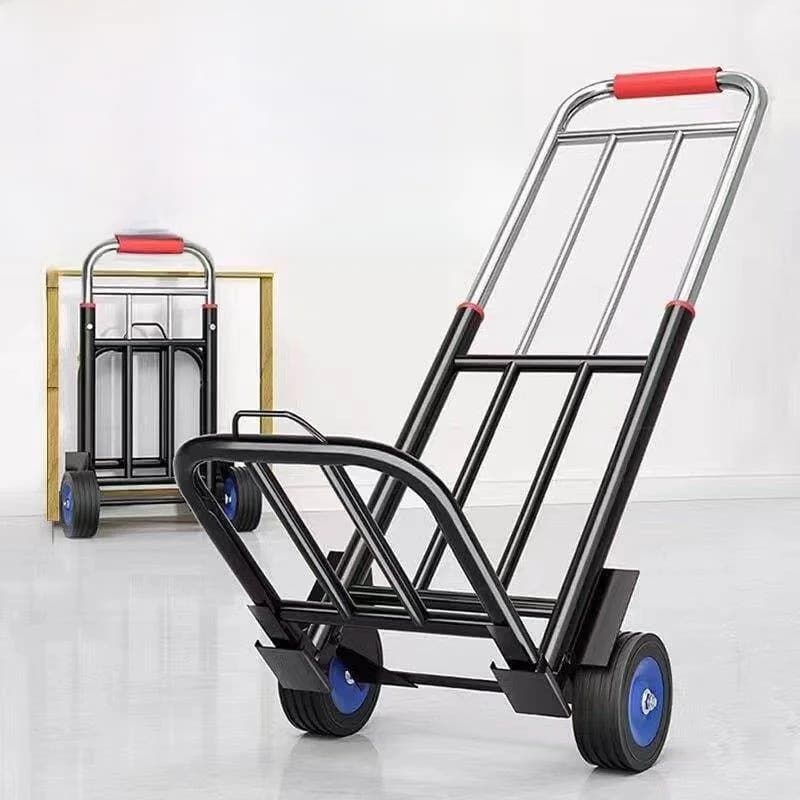 Carrello Portatile a Spinta per la Spesa, Trasporto Verdure, Merci e Bagagli Leggeri da Viaggio
