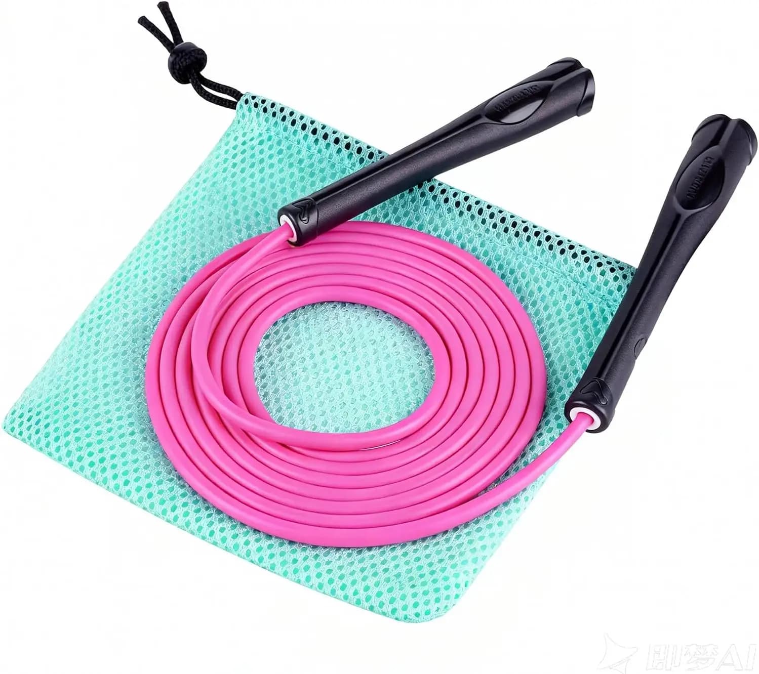 Silent Jumping Corda for Women, PVC Corda with Anti-Group Weight and Ergonomic Grip, Adjustable for Home Training and Cardio Fat Loss