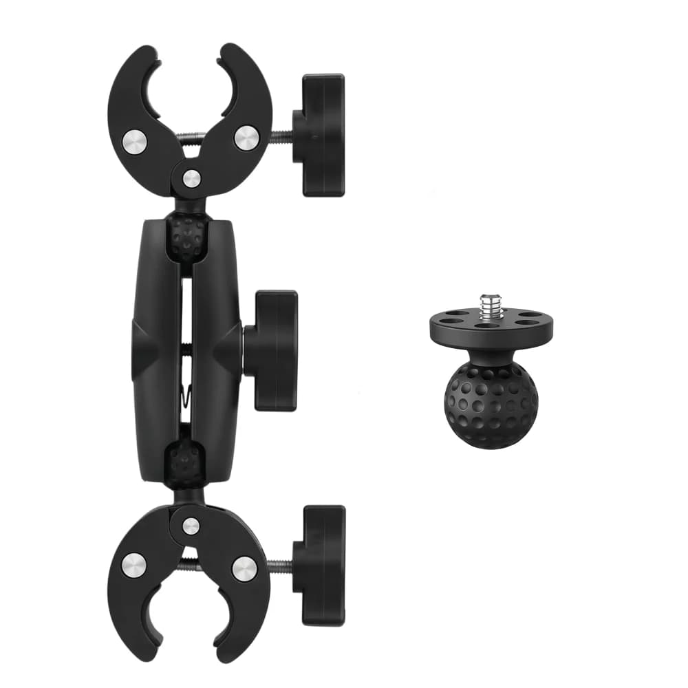 Supporto per fotocamera a doppia clip Super Clamp per DJI Action 6 5 Pro GoPro Insta360 X5, accessorio per montaggio su manubrio di moto e bicicletta