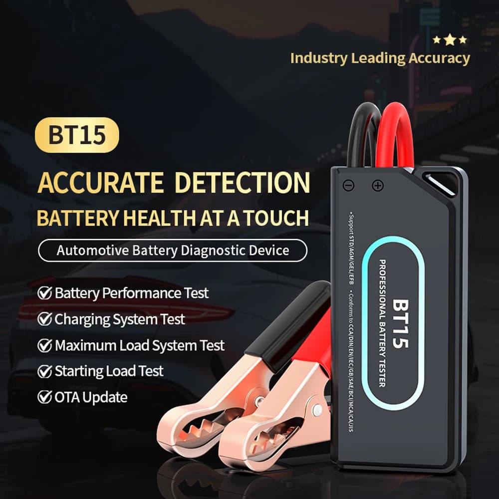 Strumento Intelligente per Riparazione Auto, Tester Batteria Smart, Tester Avviamento Rapido, Strumento Diagnostico Portatile 12V/24V