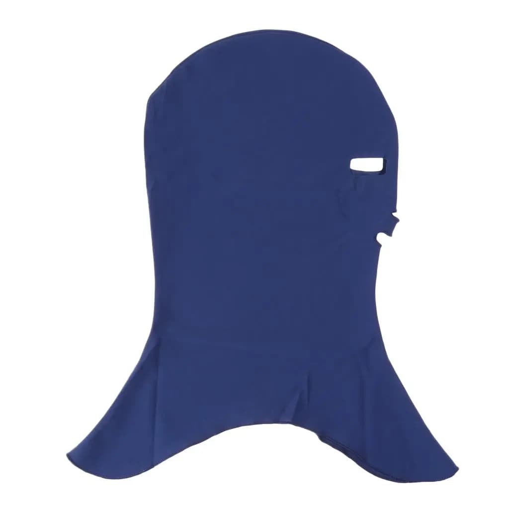 3x Swimming Pool Mask Head Sunscreen Sun Protection Full Face Mask Swim Cap - Navy, 32 X 34cm