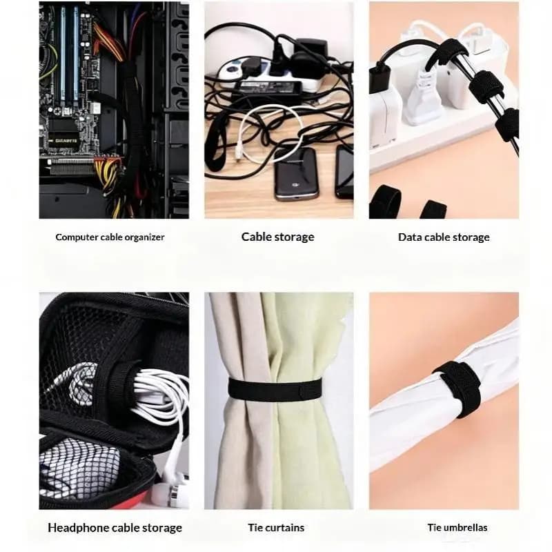 50Pcs Cable Organizer Cable Management Cable Winder Tape Protector For Wire Ties Phone Accessories Cables Organizer