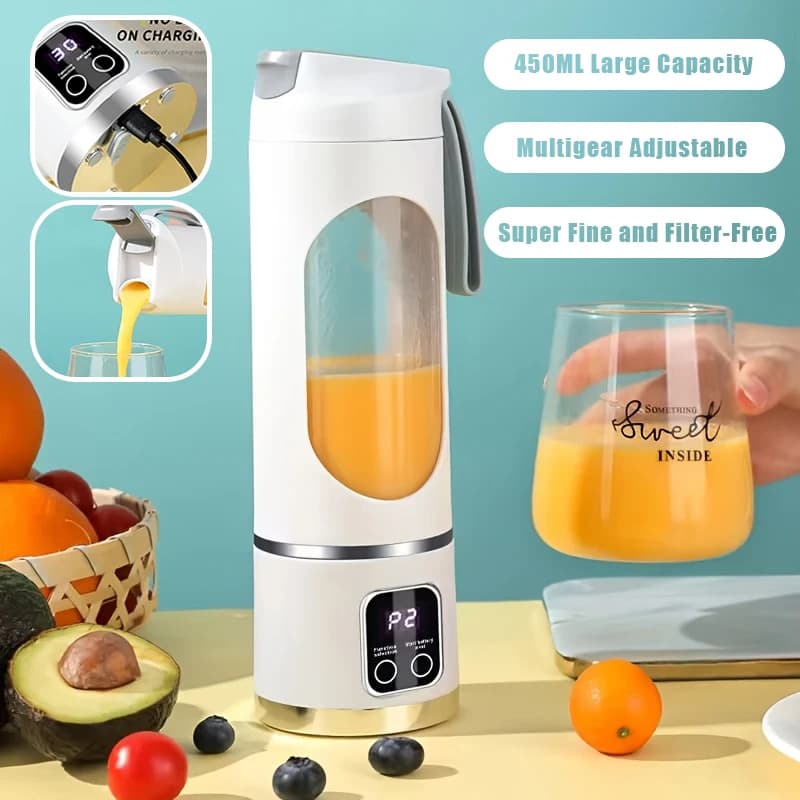 Frullatore elettrico portatile 450ML Spremiagrumi Frullatori USB ricaricabile Frullato Spremiagrumi Tazza Spremiagrumi Creatore di succo