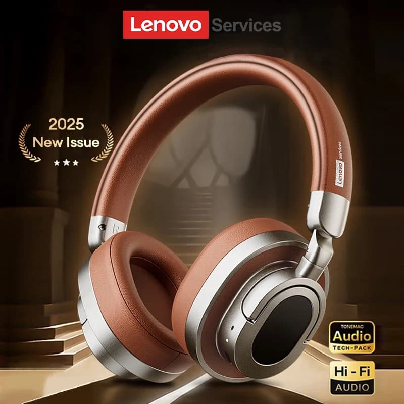 Lenovo Gaming Headset Wireless Bluetooth 6.0 ENC Rearable Headphones Noise reduction Sports Retro Folding Headphones Battery life 22 hours LE602