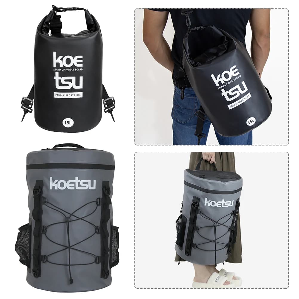 15/40L Paddle Board Bag Waterproof Paddle Board Deck Bag Dry Sack for Stand-Up Paddleboard and Kayaking Accessories