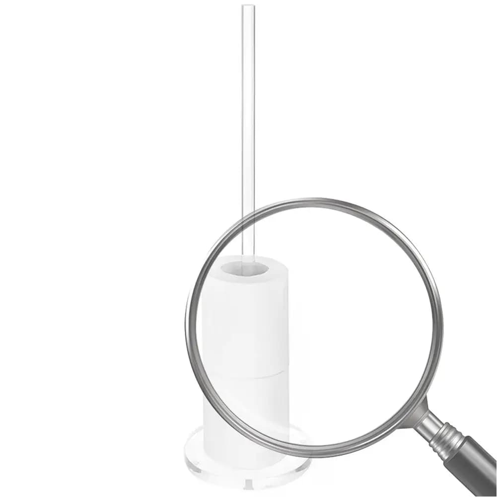 Freestanding Toilet Paper Holder Vertical Toilet Paper Storage Rack Acrylic Standing Reserve Tissue Roll Holder for Toilet Spare