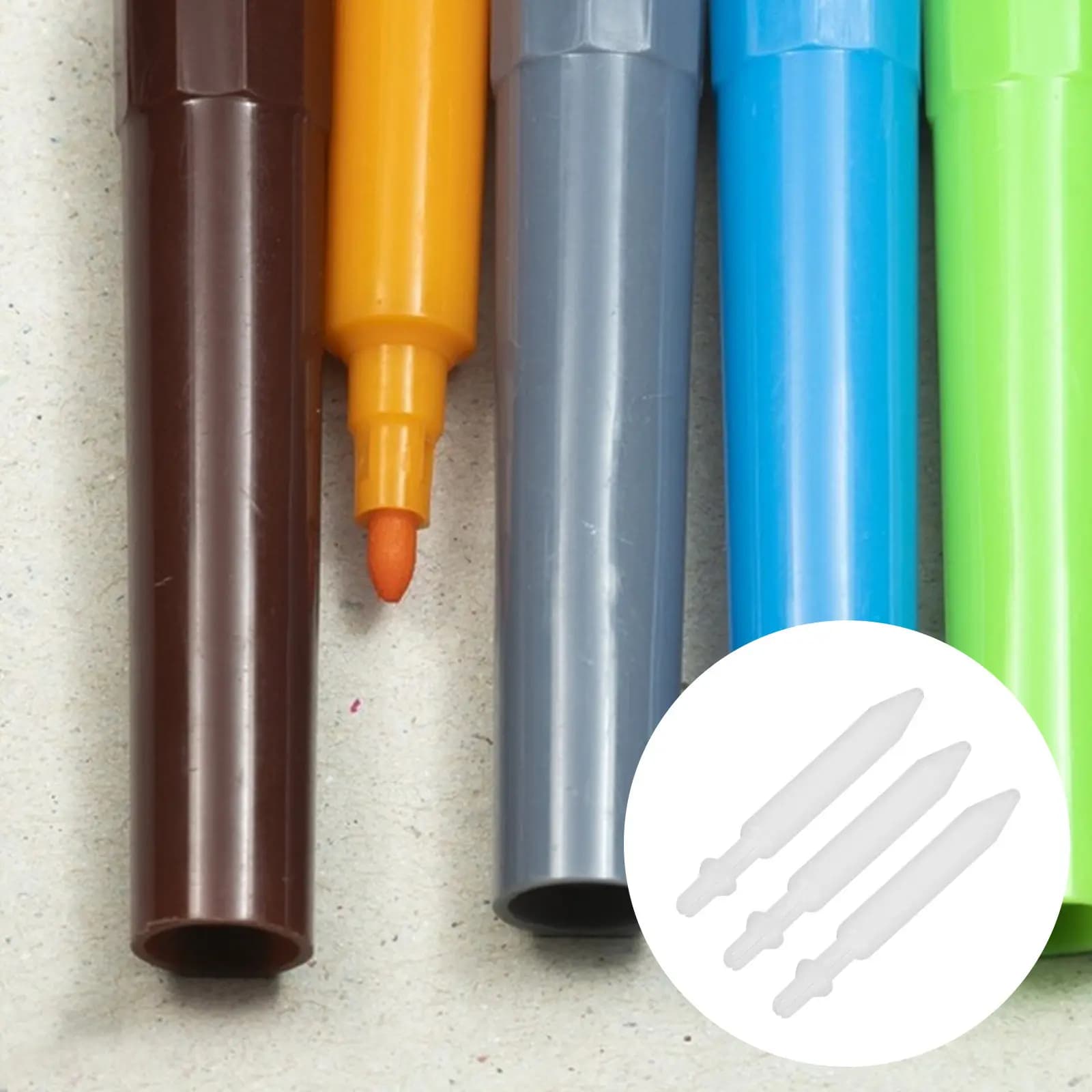 20Pcs Paint Marker Replacement Nibs Acrylic Marker Tips 0.7mm Fine Point Nylon for Detailed Work Canvas Wood Plastic Surfaces