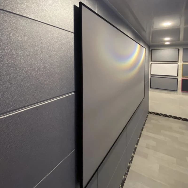 100'' 120'' ALR Soft Flexible Fresnel Fixed Frame Long Throw Projection Screen for Normal Focus Projector Anti Light Curtain