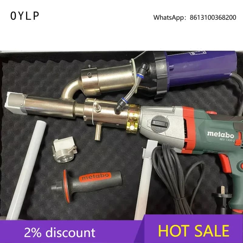 Saldatrice a Estrusione Manuale OYLP, Pistola per Saldatura Plastica con Doppio Sistema di Riscaldamento, per Tubi PP HDPE LDPE, Macchina per Saldatura 220V
